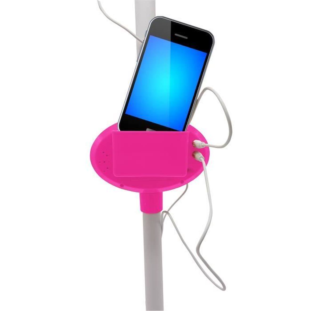 Microphone Licorne avec pied lumineux et haut-parleur