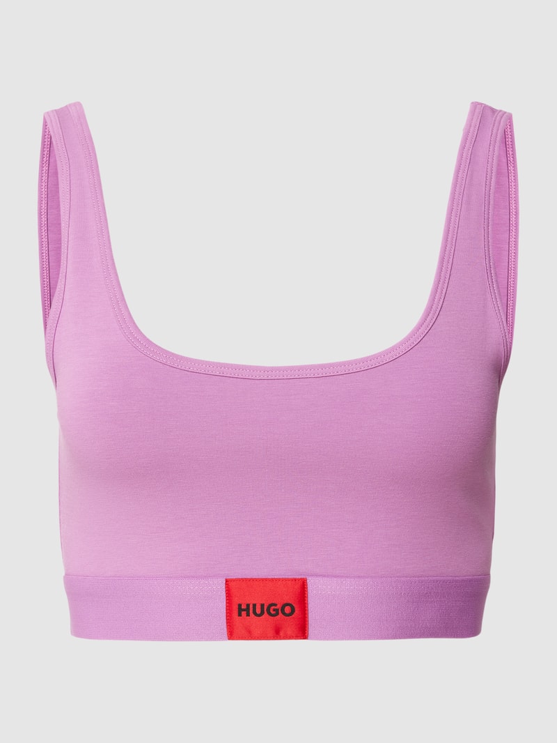 Bralette mit Label-Detail in lila