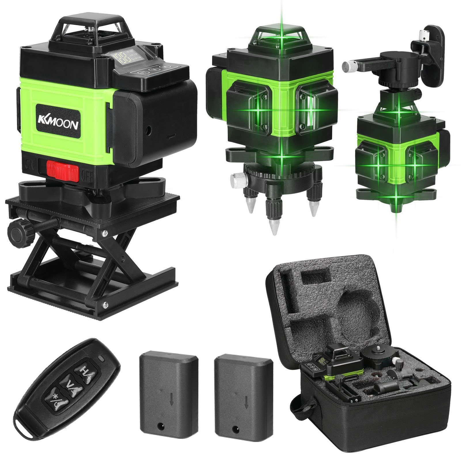 Tidyard Linienlaser KKmoon 4D 16 Linien Laser Level 3° Selbstnivellierende