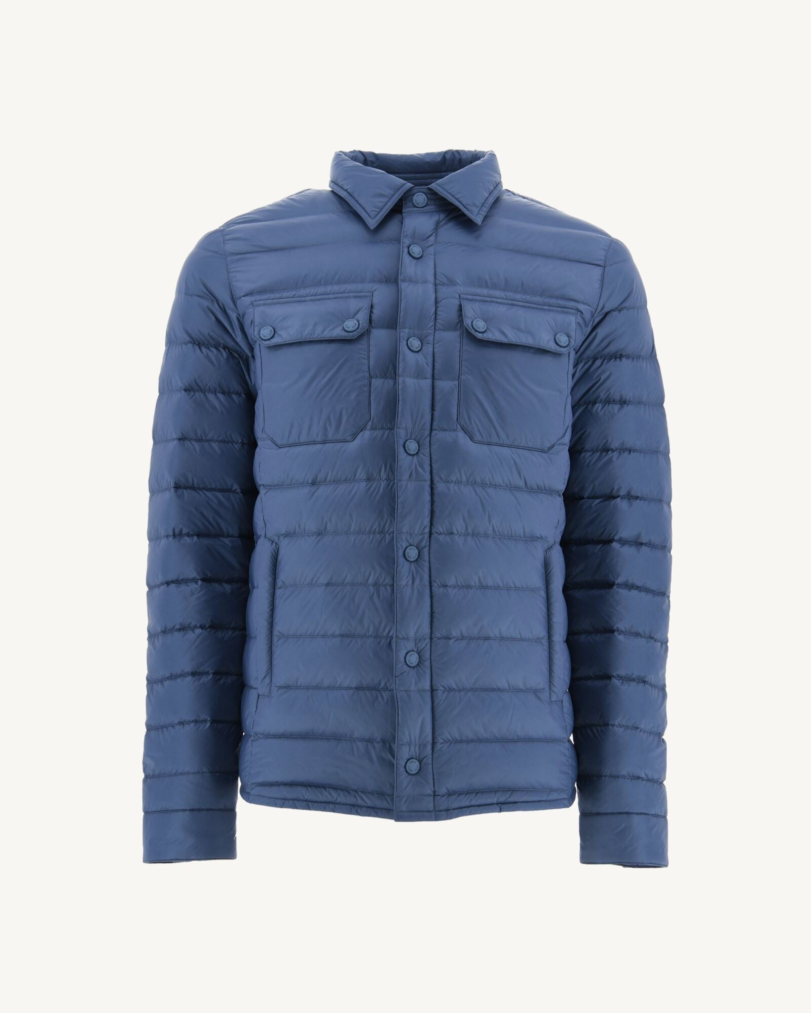 Doudoune légère col chemise Bleu jeans Cris