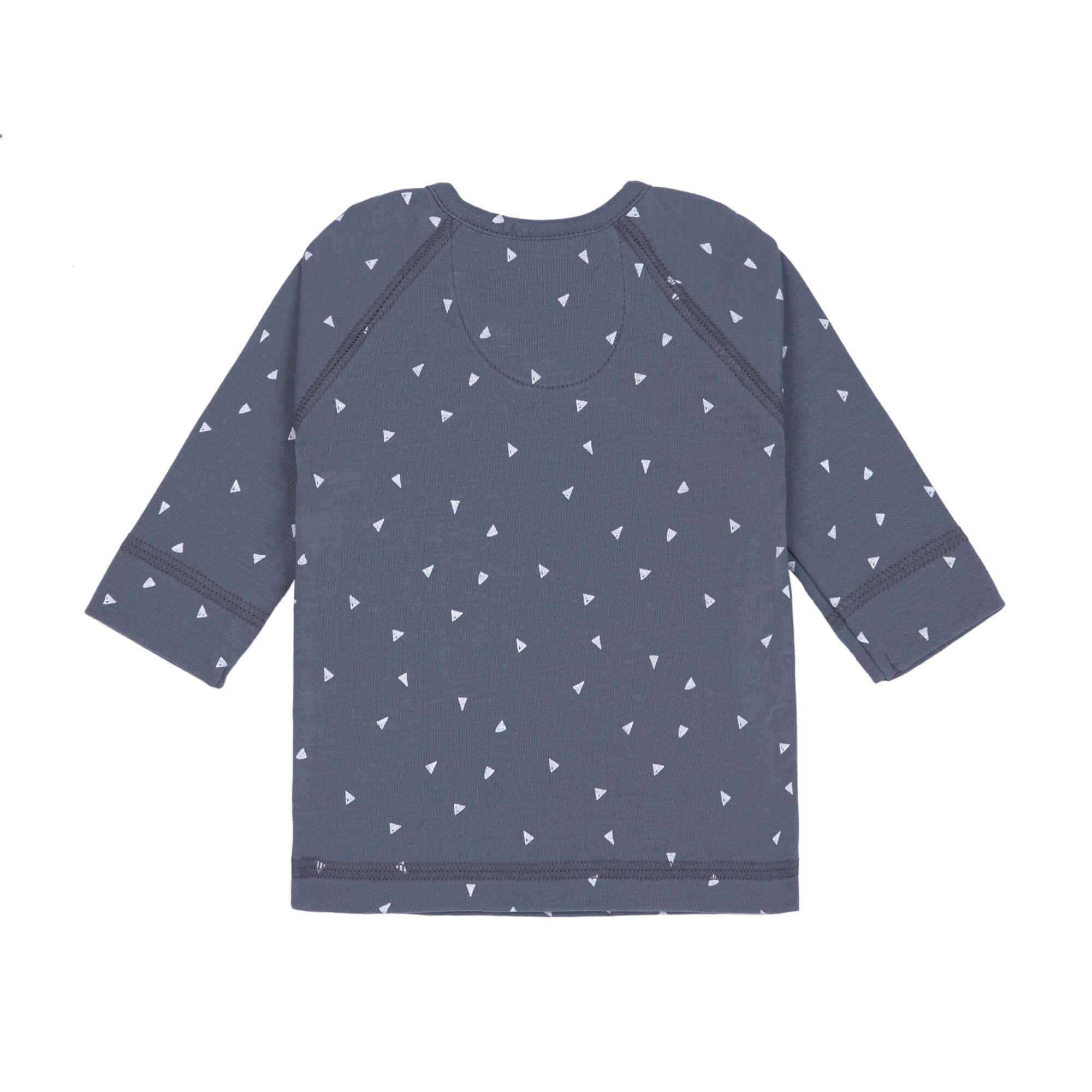Baby Wickelshirt - Bio Baumwolle, Triangle, Blau