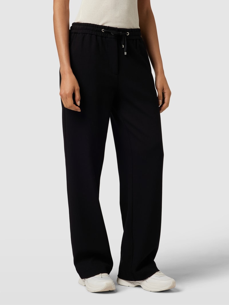Stoffhose mit Reißverschlusstaschen in black