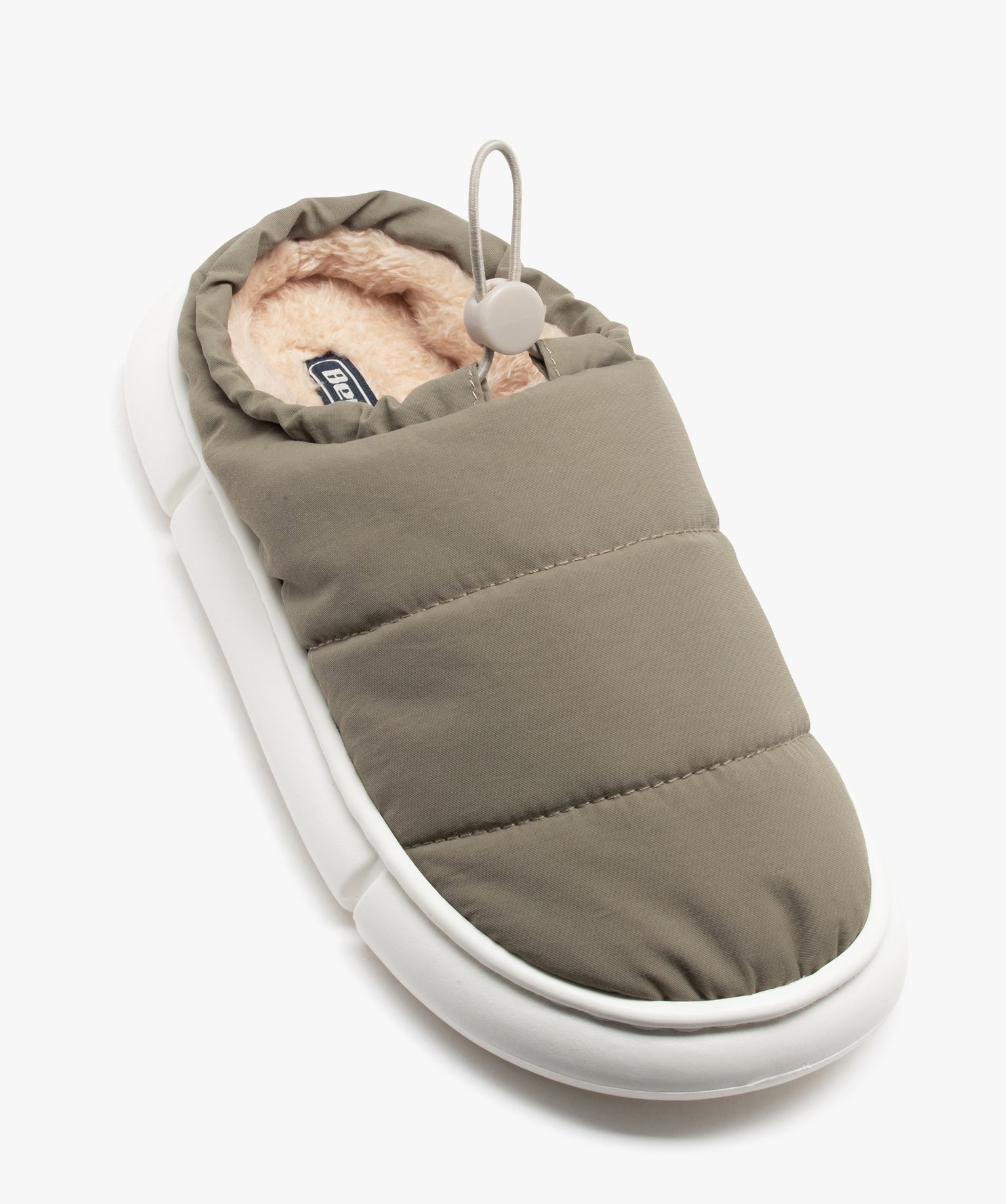 Chausson Garçon mules unies à col parachute et dessus mate... beige | GEMO