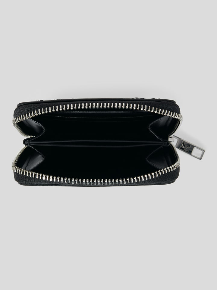 Karl Lagerfeld Leder-Geldbörse in Schwarz günstig kaufen onesize