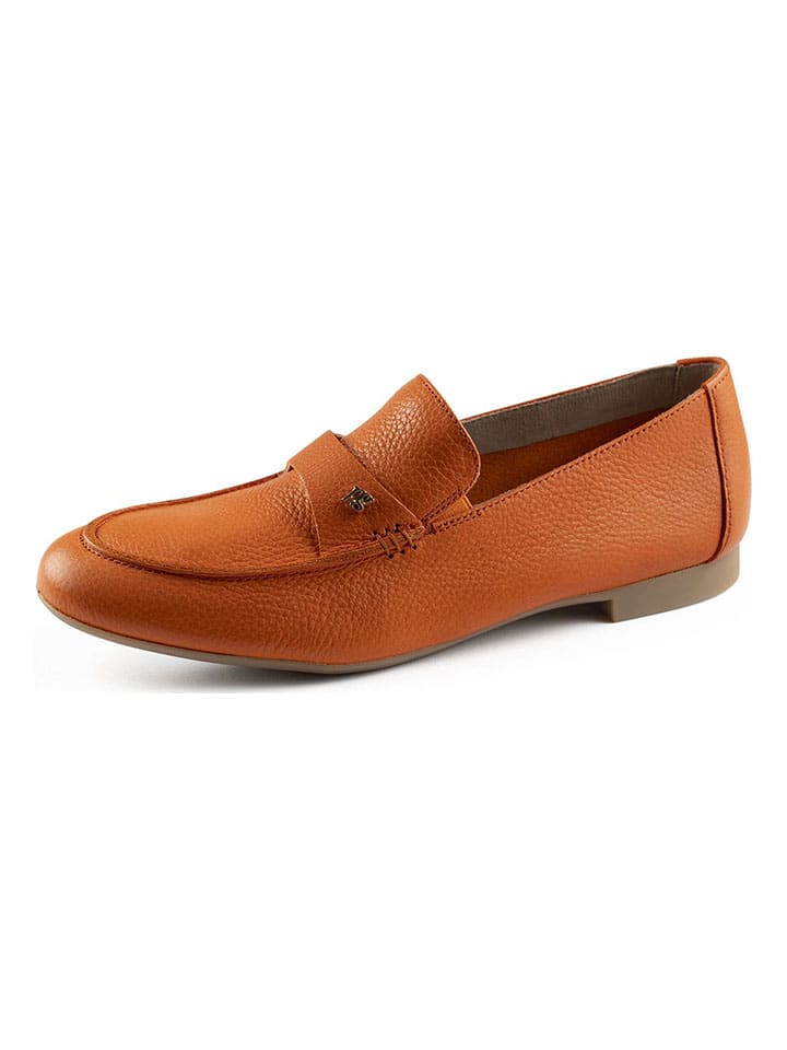 Paul Green Leder-Mokassins in Orange günstig kaufen