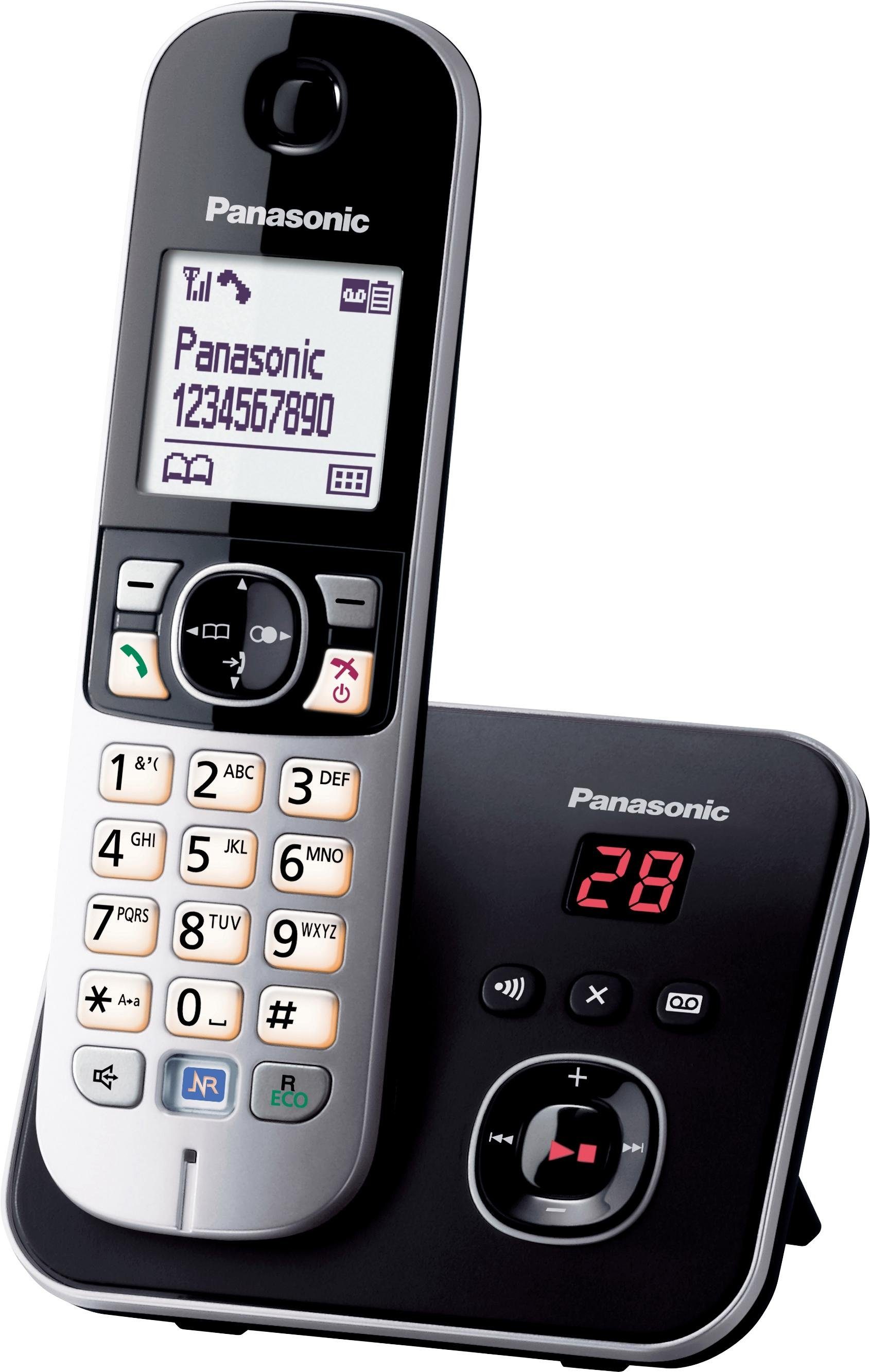 Panasonic KX-TG6821G Schnurloses DECT-Telefon (Mobilteile: 1, mit Anrufbeantworter)