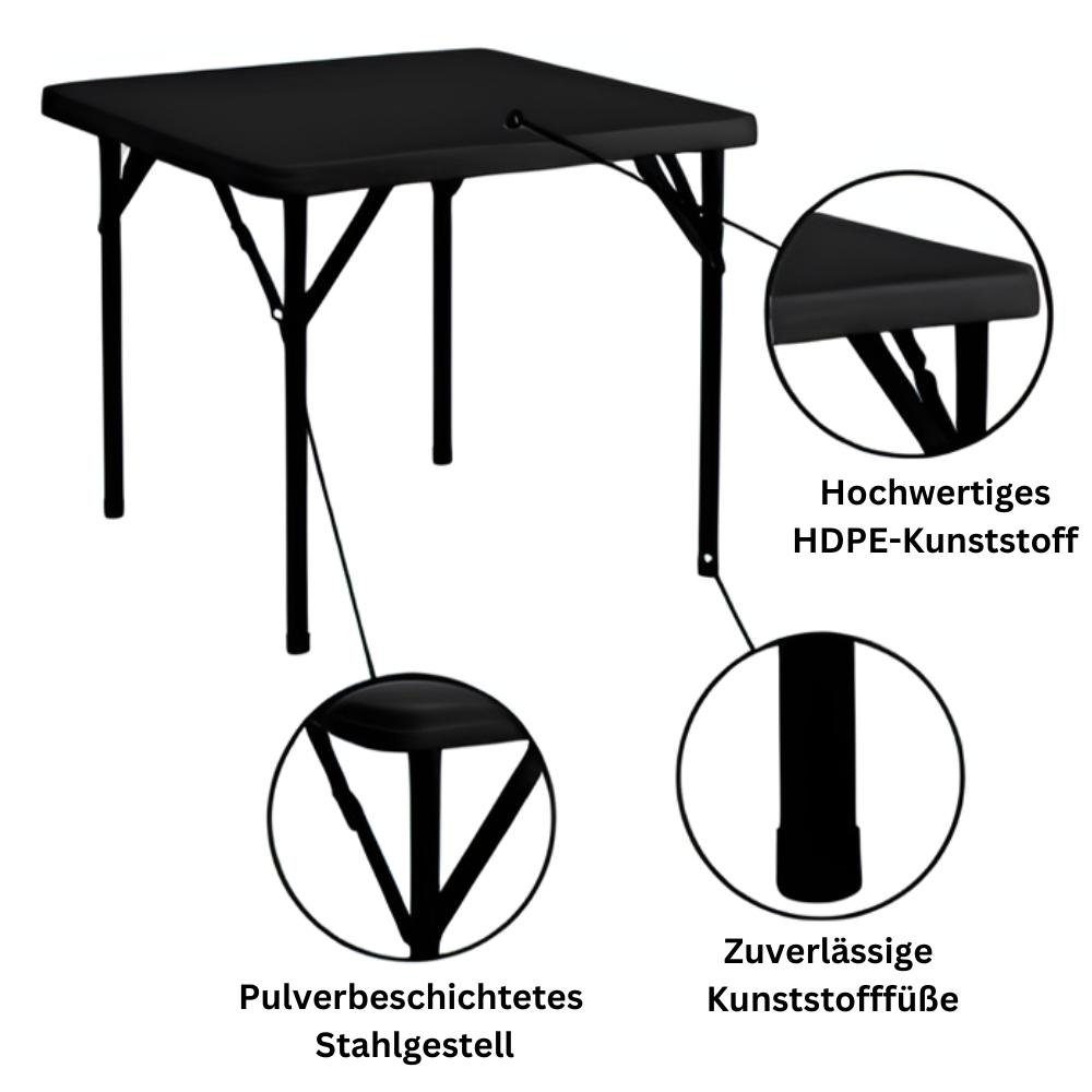 CHEFGASTRO® Gartentisch Klappbarer mobiler Buffettisch Outdoor HxBxT 86x86x74cm