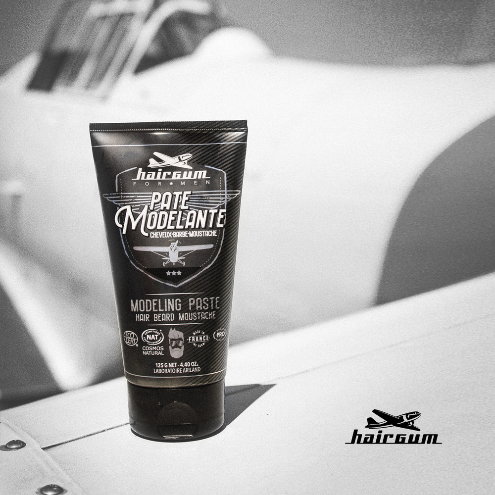 hairgum Pâte Modelante cheveux, barbe et moustac he Cosmos Nat Produit Coiffant
