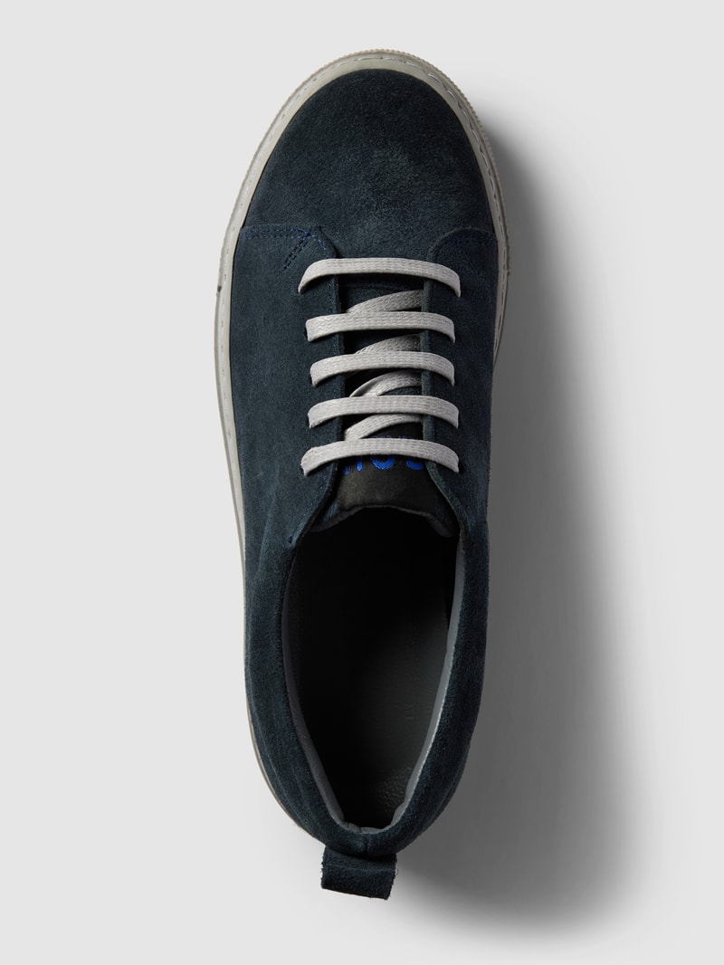 Sneaker aus Leder in marineblau