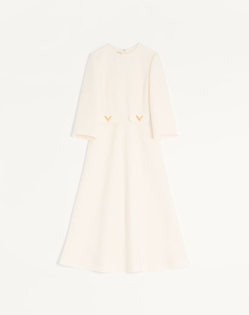 Vestido de crepe de alta costura