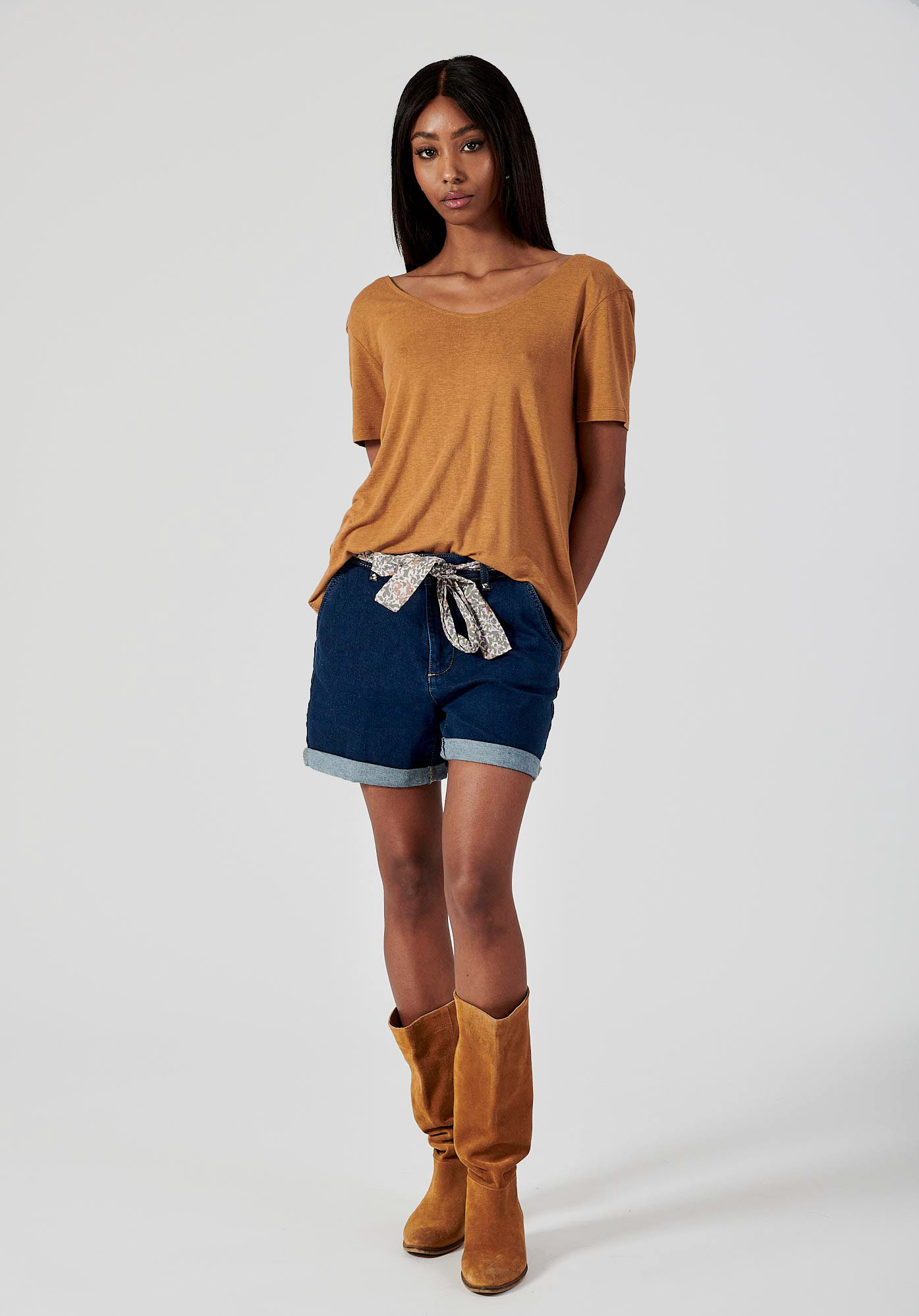 FILIP  T-shirt marron femme