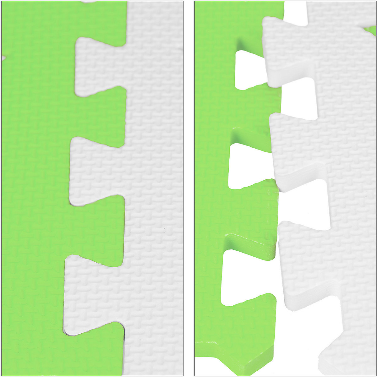 45 x Puzzlematte Sterne weiß-grün