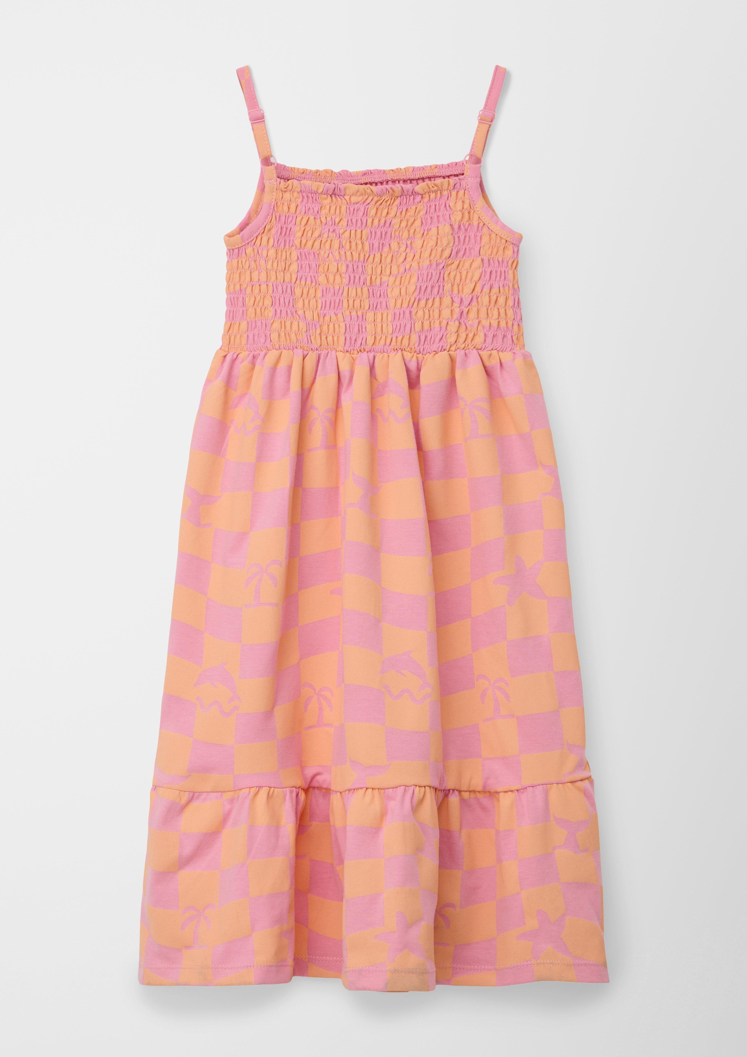 Jerseykleid mit Smok-Detail  2130594-43A0