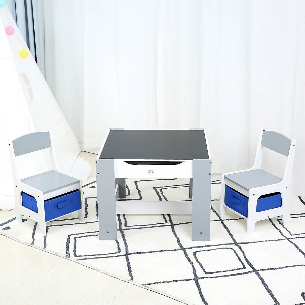 Kindersitzgruppe mit Tisch und 2 Stühlen - Maurice