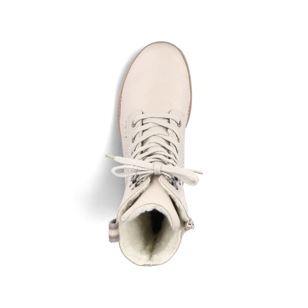 Rieker Damen Schnürstiefel hellbeige