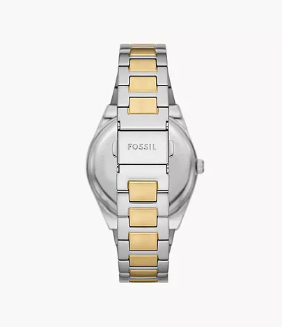 Fossil Uhr Scarlette 3-Zeiger-Werk Edelstahl Bicolor