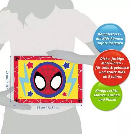 CreArt Spidey - Malen nach Zahlen für Kinder ab 5 Jahren