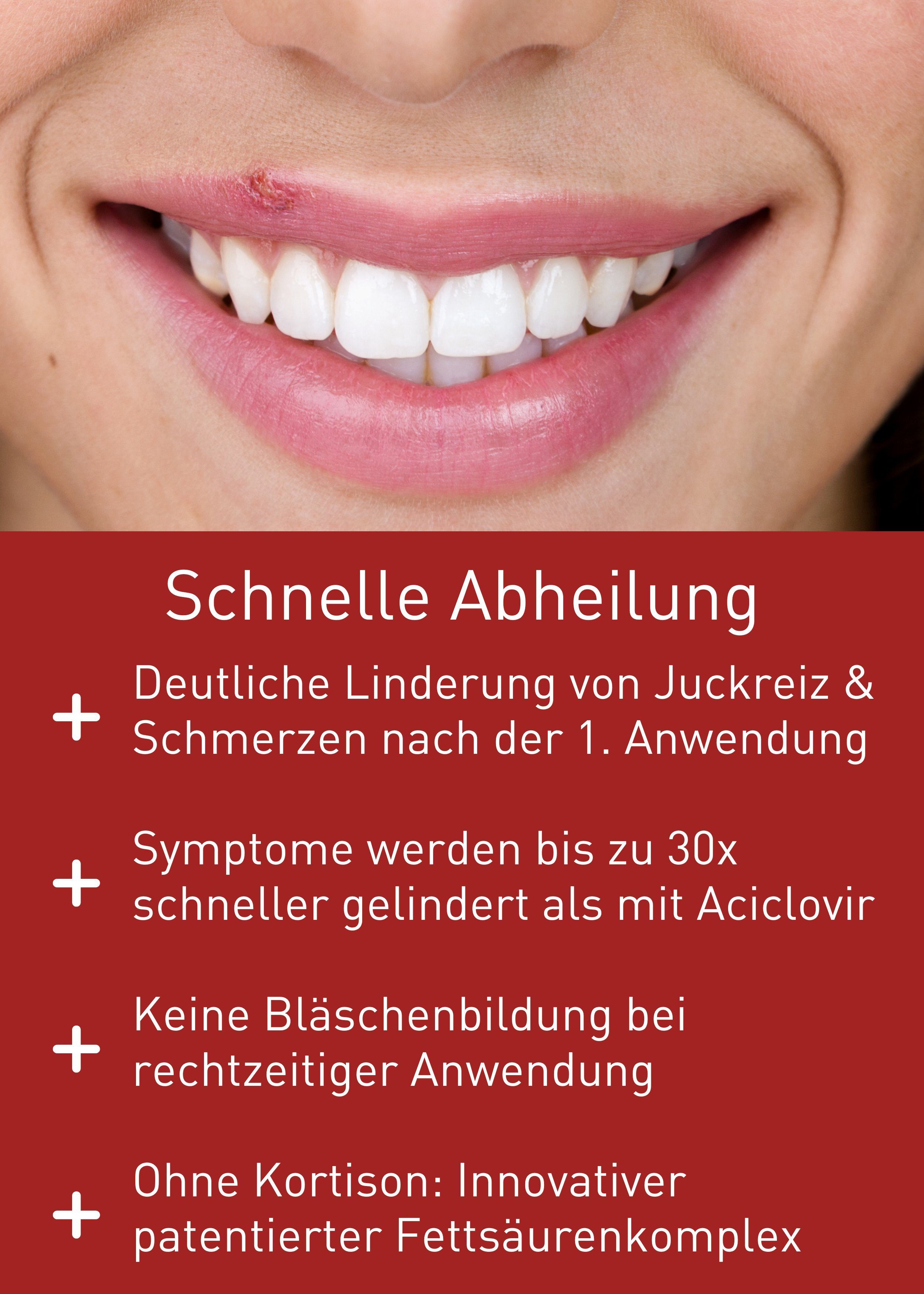 N1 Healthcare Lippencreme Herpes Creme bei Lippenherpes, wirkt sofort, patentiert, geöffnet 6 Monate haltbar