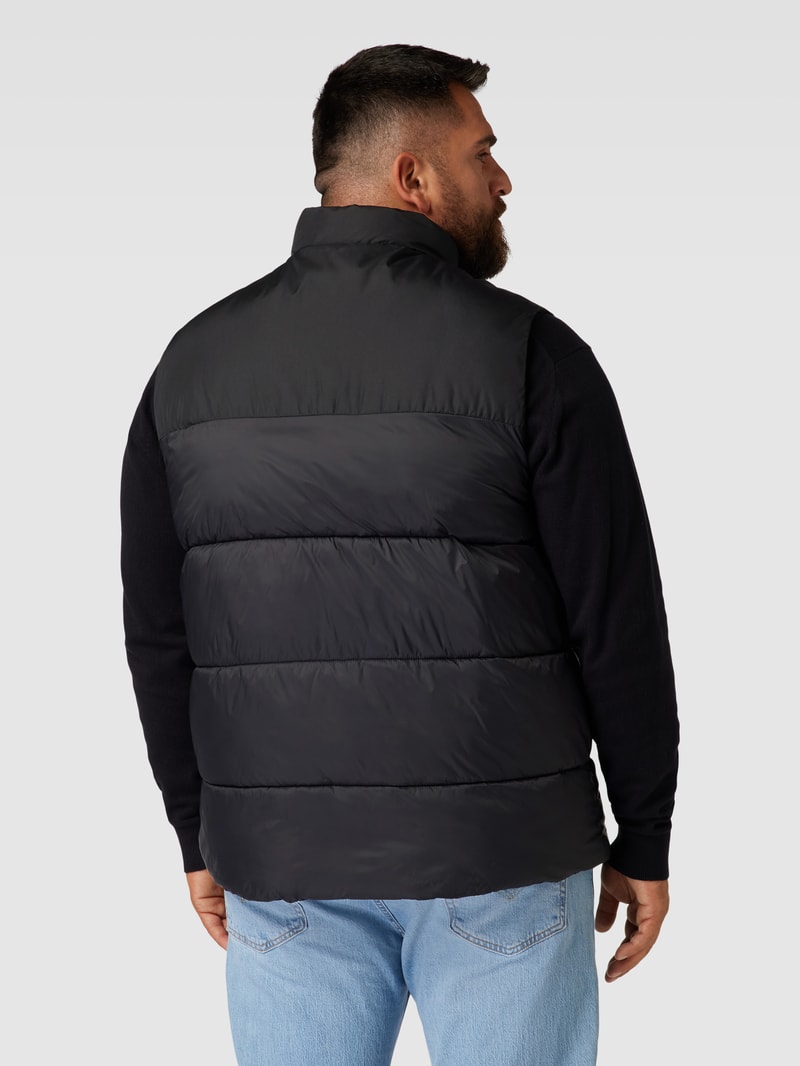 PLUS SIZE Steppweste mit Eingrifftaschen Modell 'TOBY' in schwarz