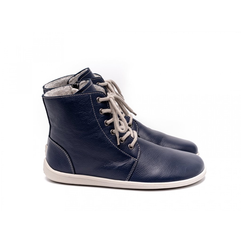 Be Lenka Nord Navy Winterbarfußschuhe