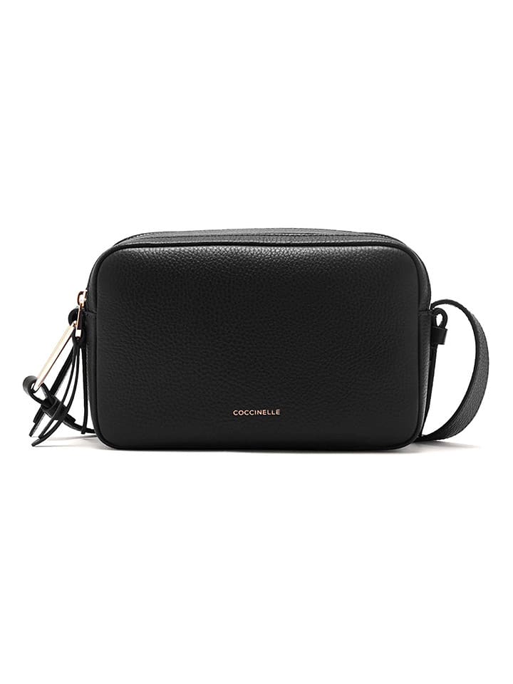 COCCINELLE Leder-Umhängetasche in Schwarz - (B)22 x (H)14 x (T)9 cm günstig kaufen onesize