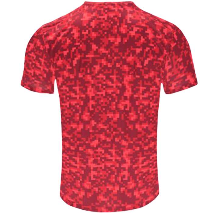 Zeus Pixel Herren Fitness Trikot rot