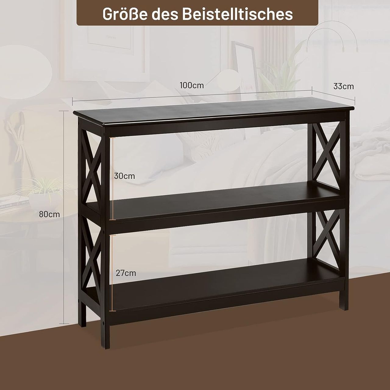 Costway COSTWAY Konsolentisch Beistelltisch