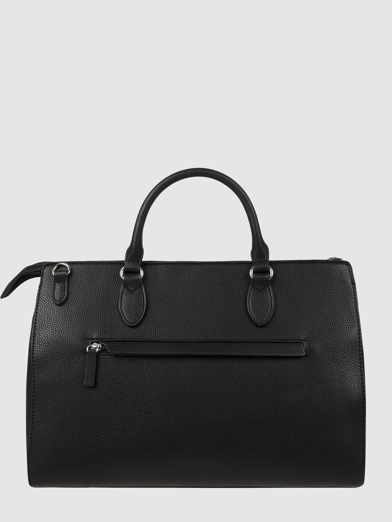 Handtasche mit Label-Details Modell 'ELLA' in schwarz