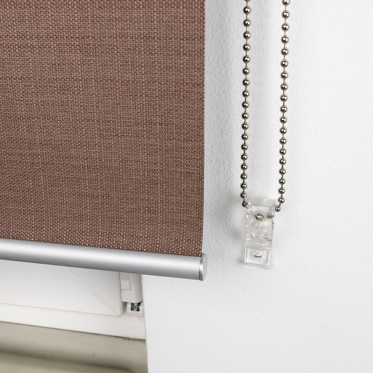 Bella Casa Rollo, Seitenzugrollo Verdunkelung, 175 x 140 cm, Struktur braun