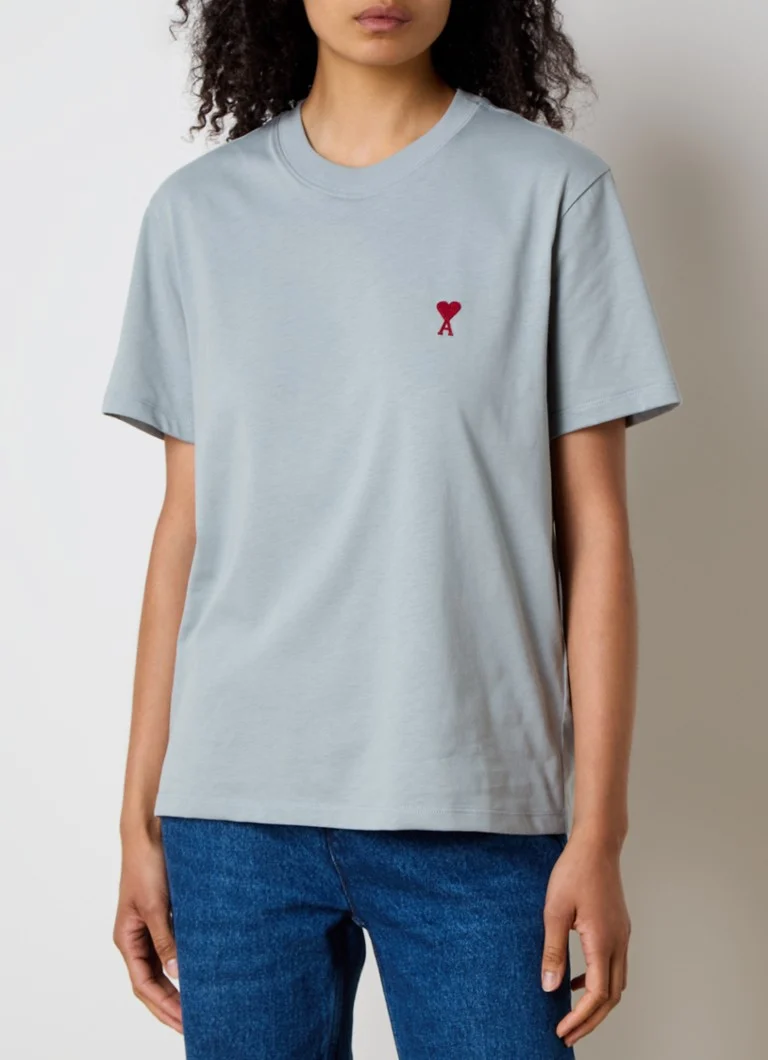 Tricou AMI Paris din bumbac organic cu logo