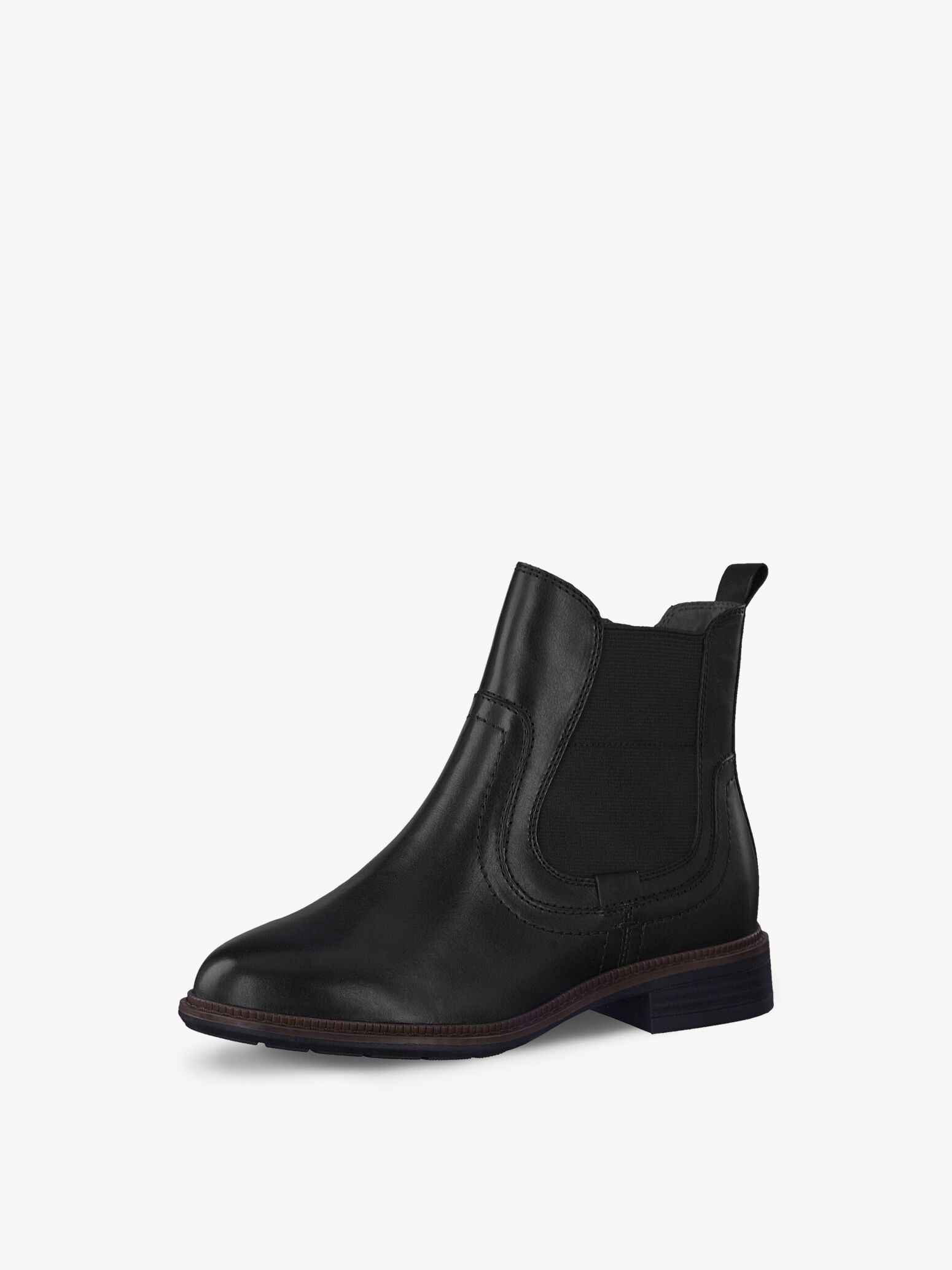 Bottine Chelsea en cuir - noir