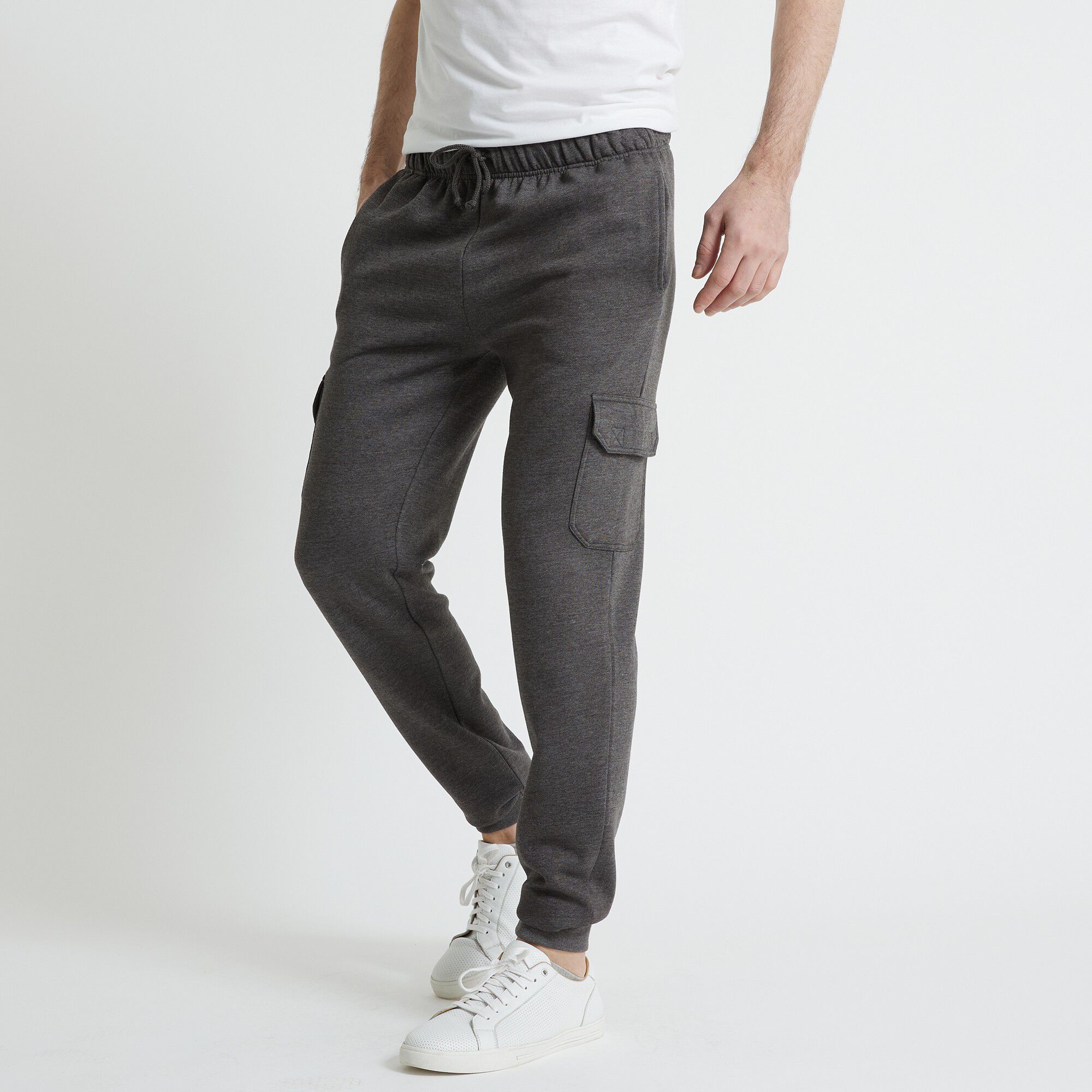 Pantalon molleton cargo bas resserrés