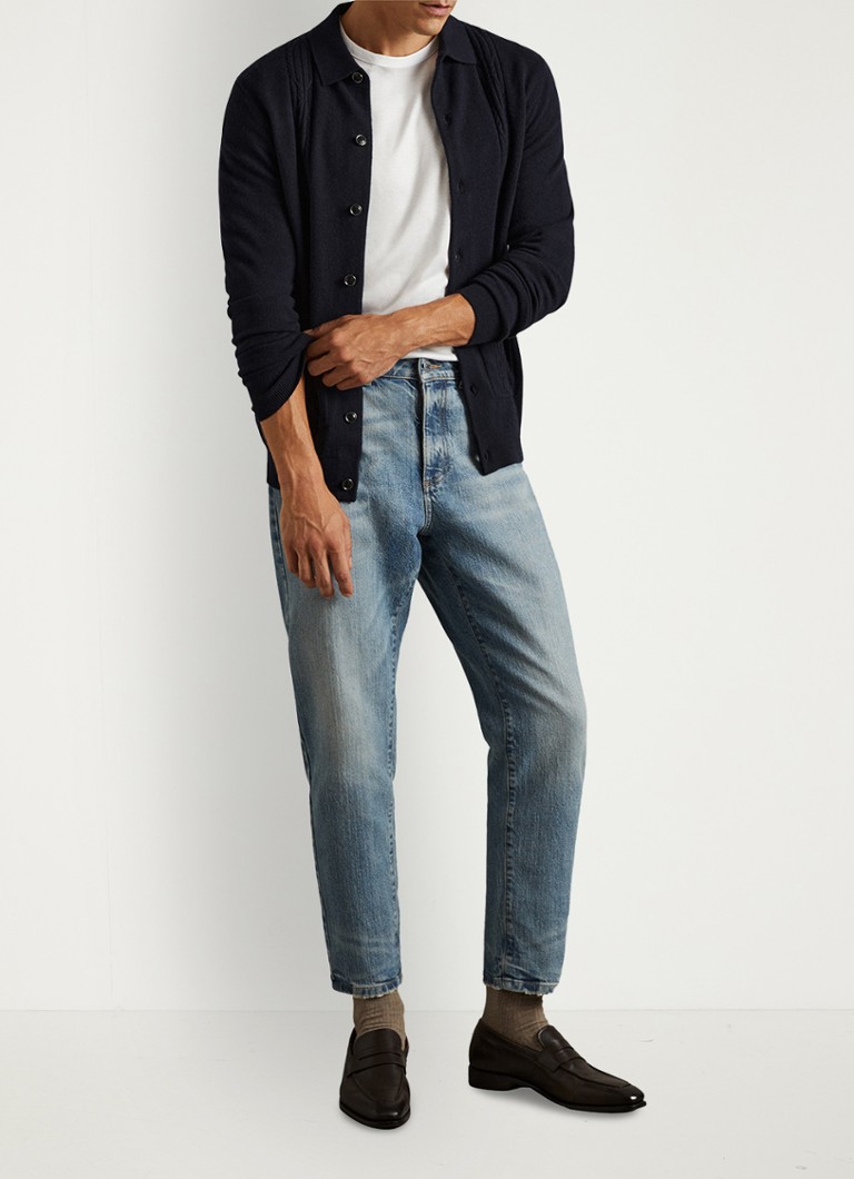Cardigan Reiss Lockhurst din amestec de lână tricotată fin