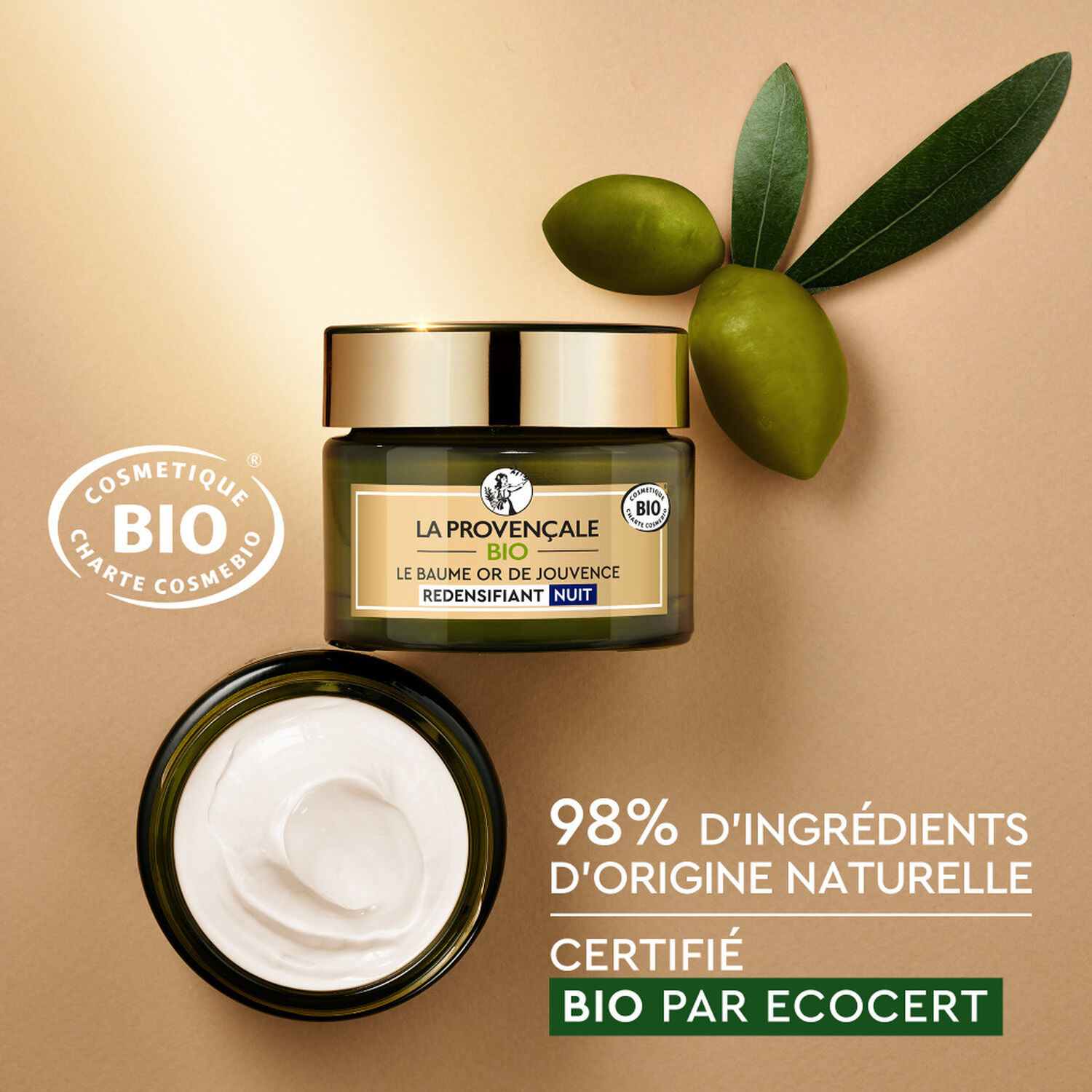 La Provençale Bio Or de Jouvence Baume Nuit Redensifiant Peaux Matures certifié bio