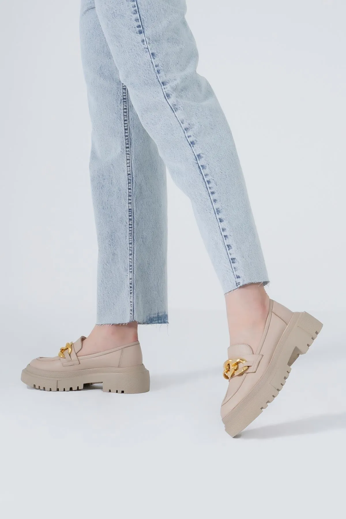 CZ London  Loafer - Beige - Flacher Absatz