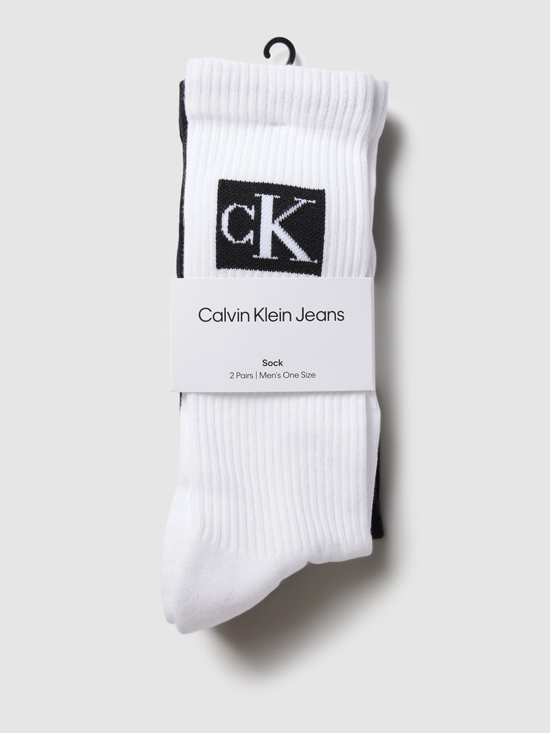 Socken mit Logo-Stitching im 2er-Pack in weiss