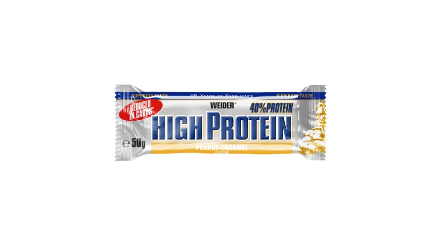 WEIDER 40% PROTEIN Low Carb Bar Erdnuss & Karamell 50 g