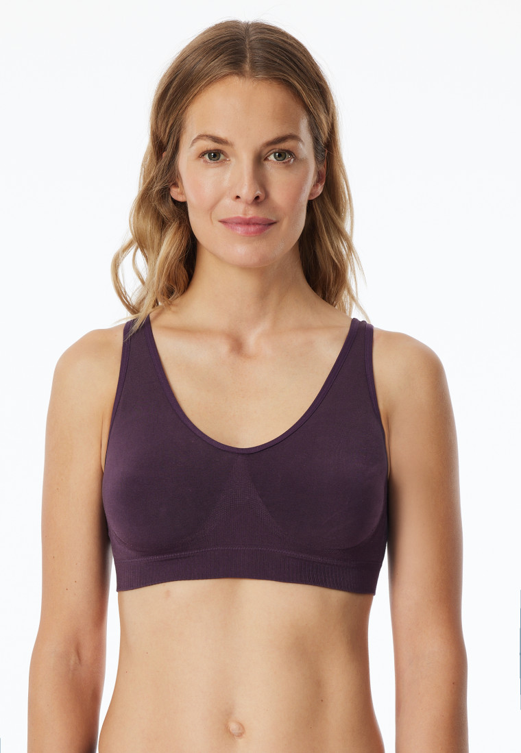 Bustier seamless herausnehmbare Pads pflaume - Classic Seamless