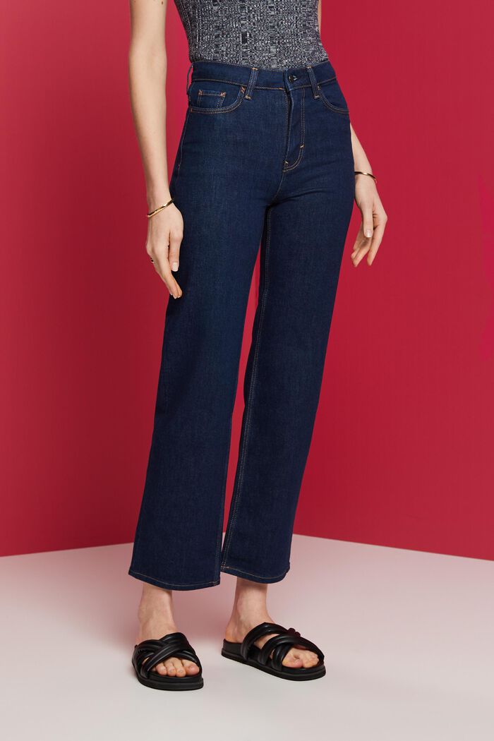 High-Rise-Jeans mit geradem Bein