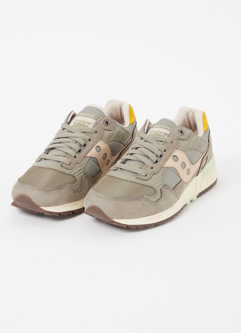 Saucony Shadow 5000 leather sneaker with suede and mesh details