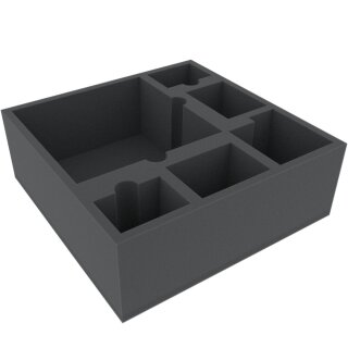 Feldherr 285 mm x 285 mm x 100 mm Schaumstoffeinlage für Brettspiele - 6 Fächer
