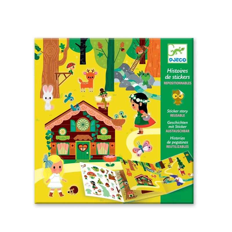 Histoires de stickers repositionnables La forêt magique Djeco