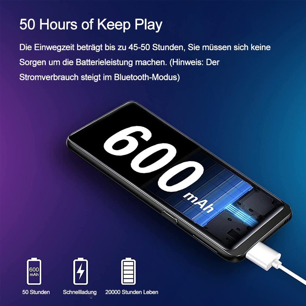 GelldG 32GB MP3 Player Bluetooth 4.0 mit 1,5 Zoll TFT Farbbildschirm MP3-Player