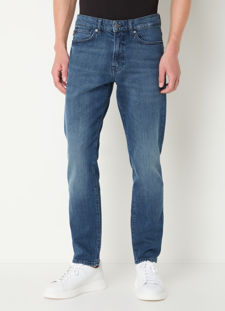 HUGO BOSS Slim fit -farkut keskikovaa pesua lyocell-sekoitteesta