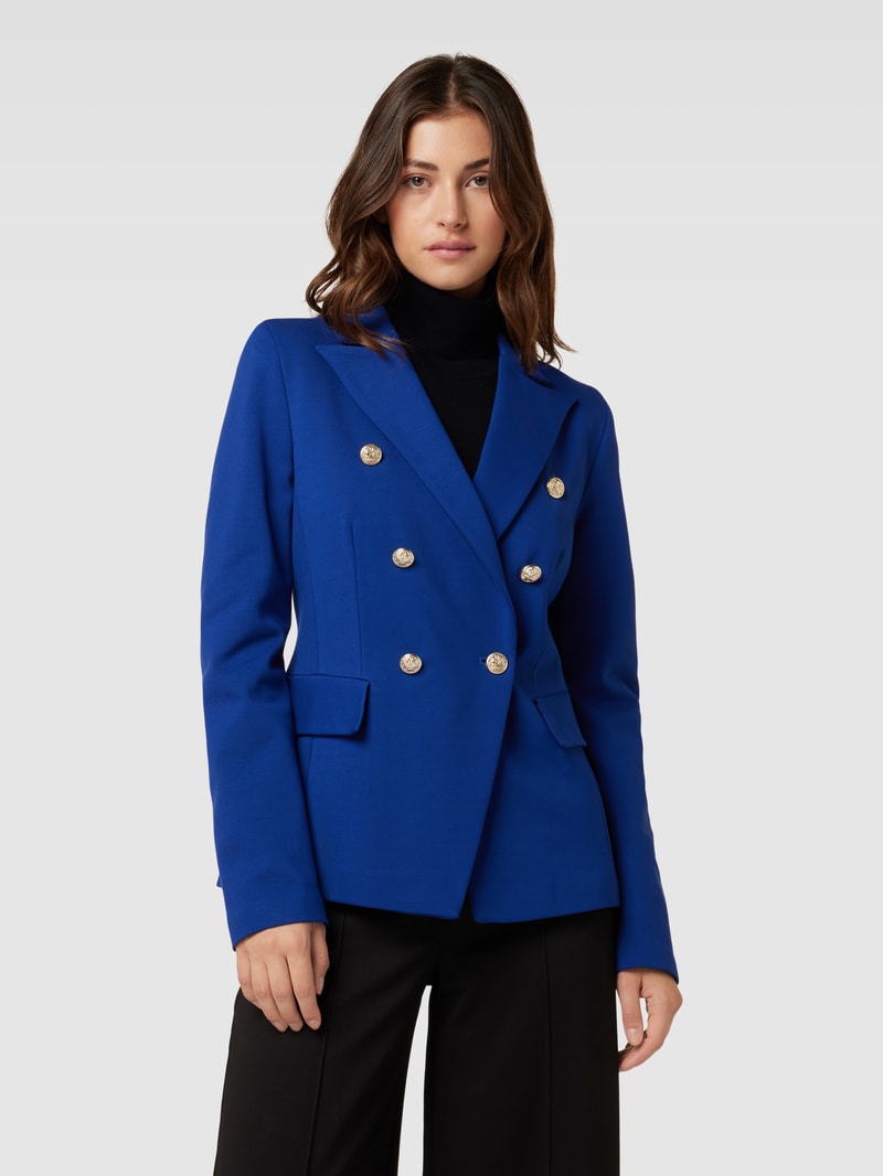 Blazer mit doppelreihiger Knopfleiste in royalblau