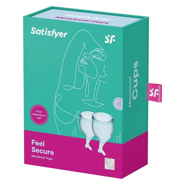 Satisfyer Feel Secure Menstruationskop Lyseblå