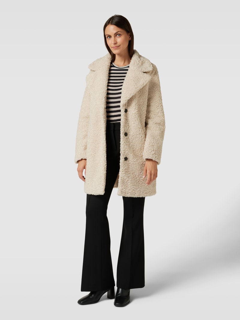 Mantel aus Teddyfell Modell 'KYLIE' in offwhite