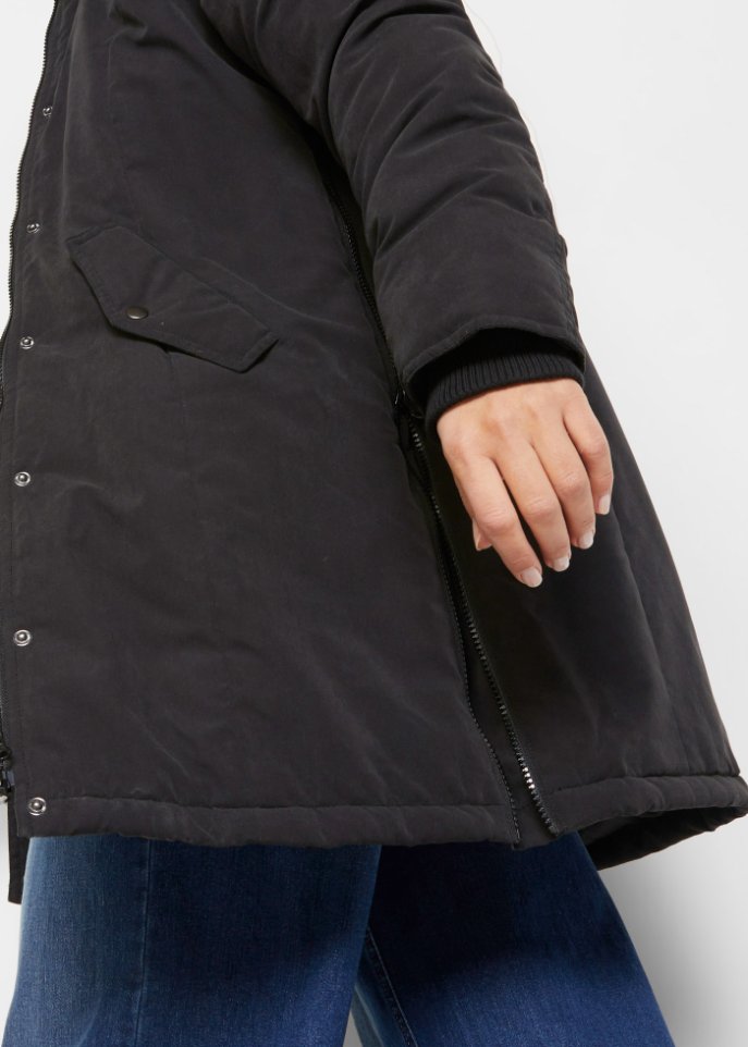 Parka mit seitlichem Reißverschluss zur Weitenregulierung