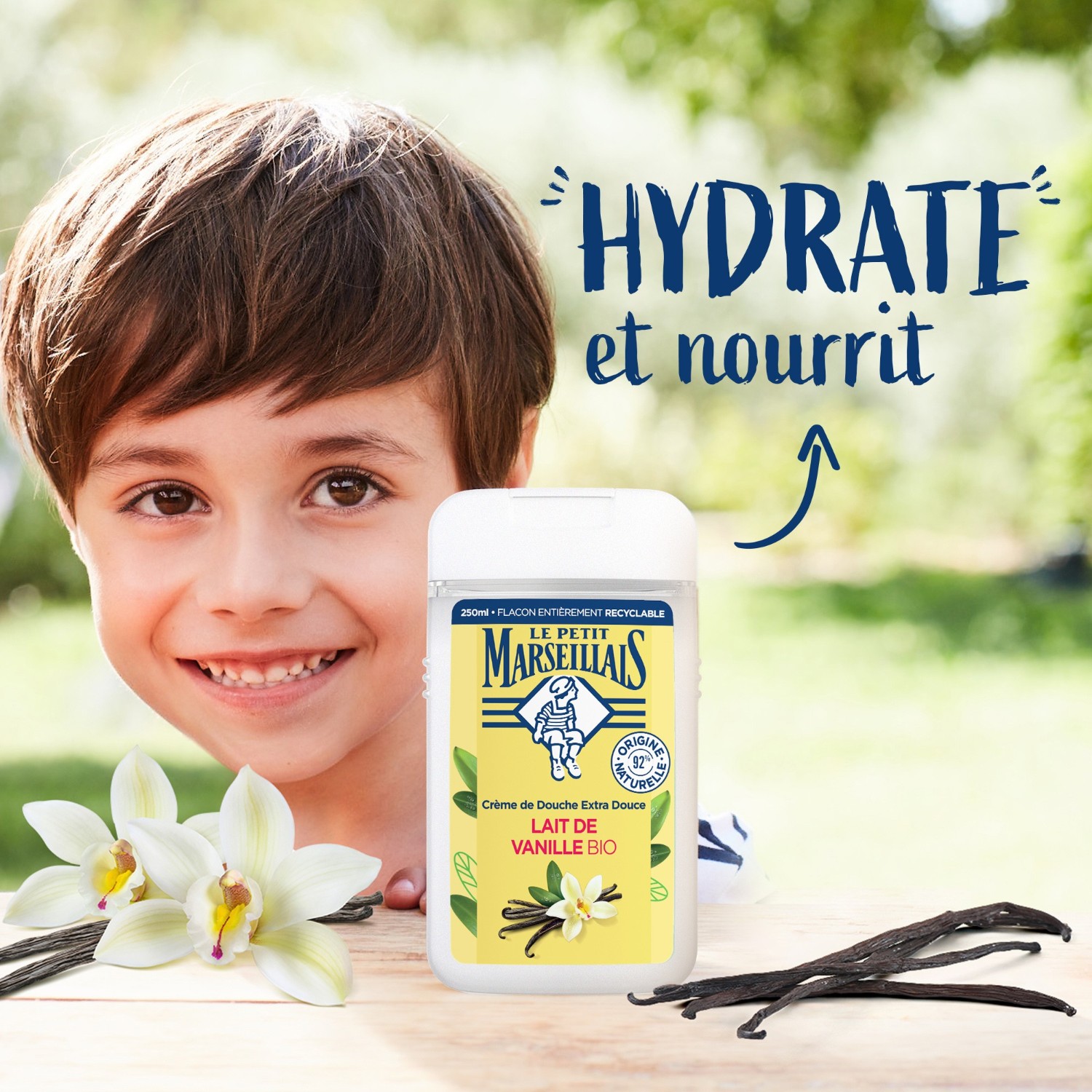 Gel de duș extra moale Le Petit Marseillais cu lapte organic de vanilie