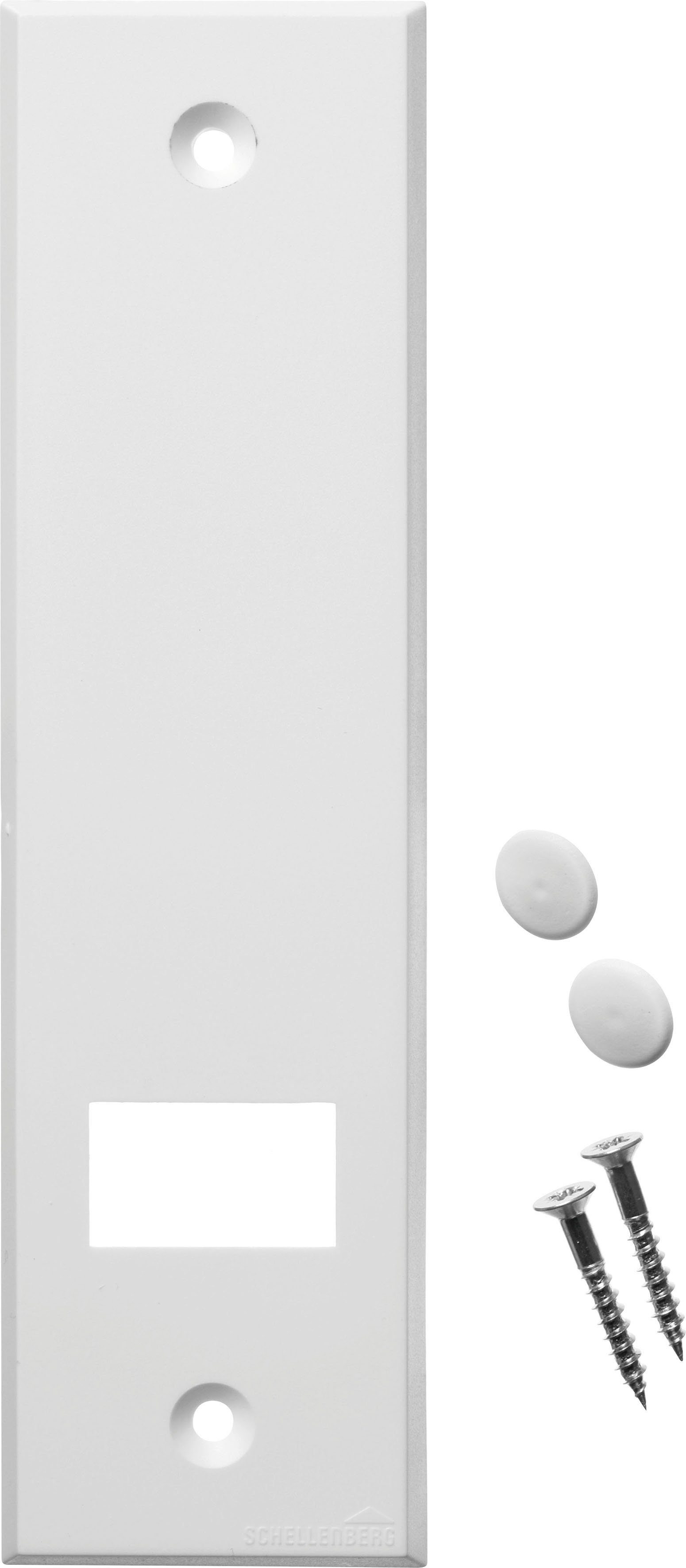 SCHELLENBERG Gurtwickler-Abdeckplatte STANDARD Maxi, Zubehör für Einlassgurtwickler, langlebige, aus Kunststoff, für Einlassgurtwickler, 160 mm, weiß